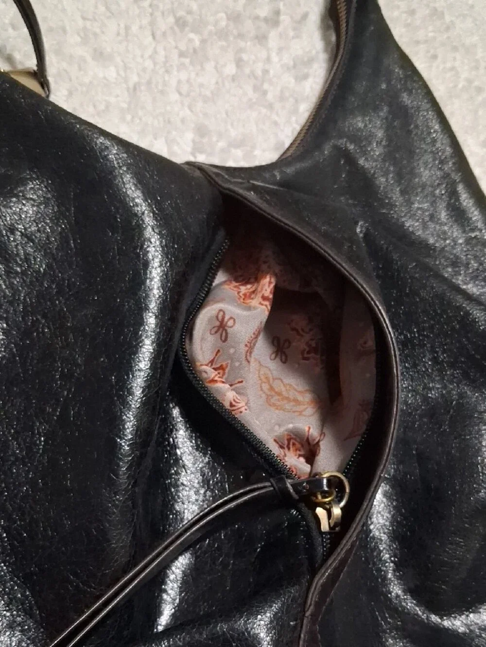 HOBO Black Leather Hobo with Braided Strap